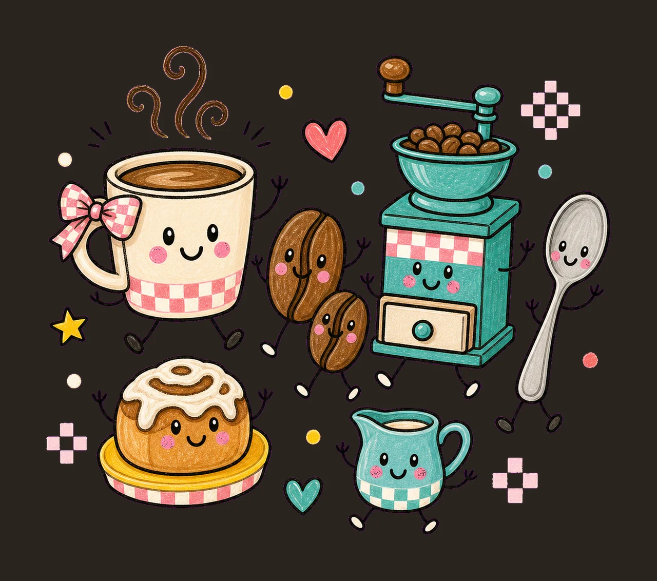 national coffee day 02 preppy checker sublimation instant contrast preview thumbnail