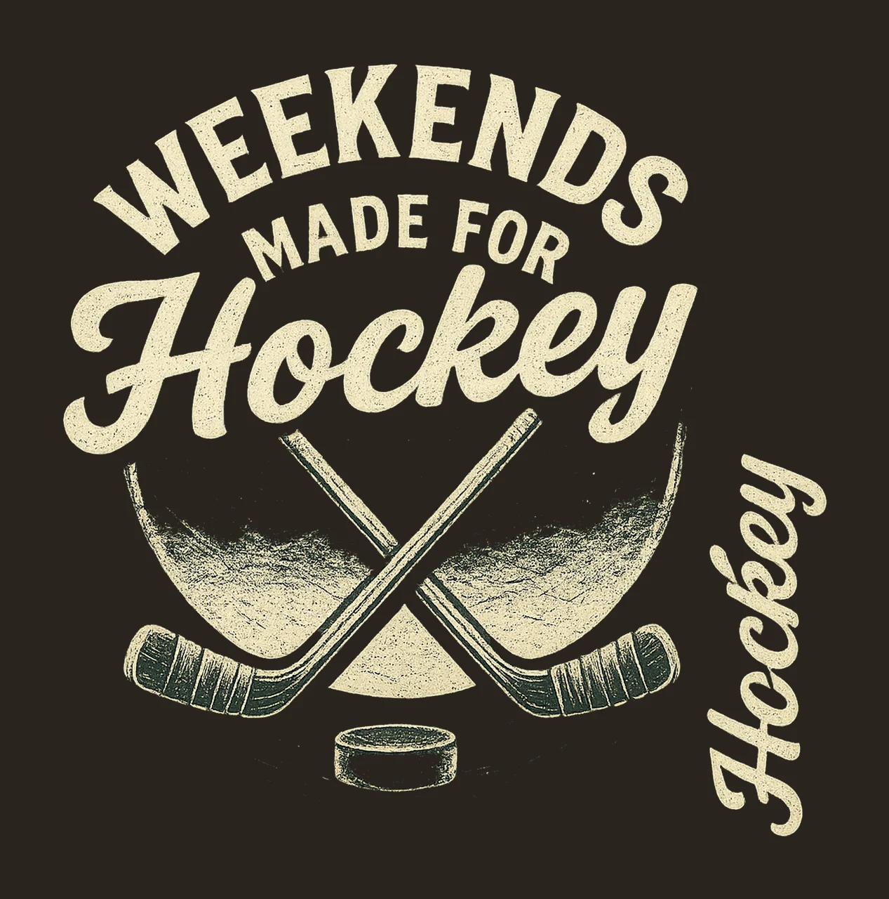 Weekends Are For Hockey Rinkside Social Club Design Hockey contrast preview thumbnail