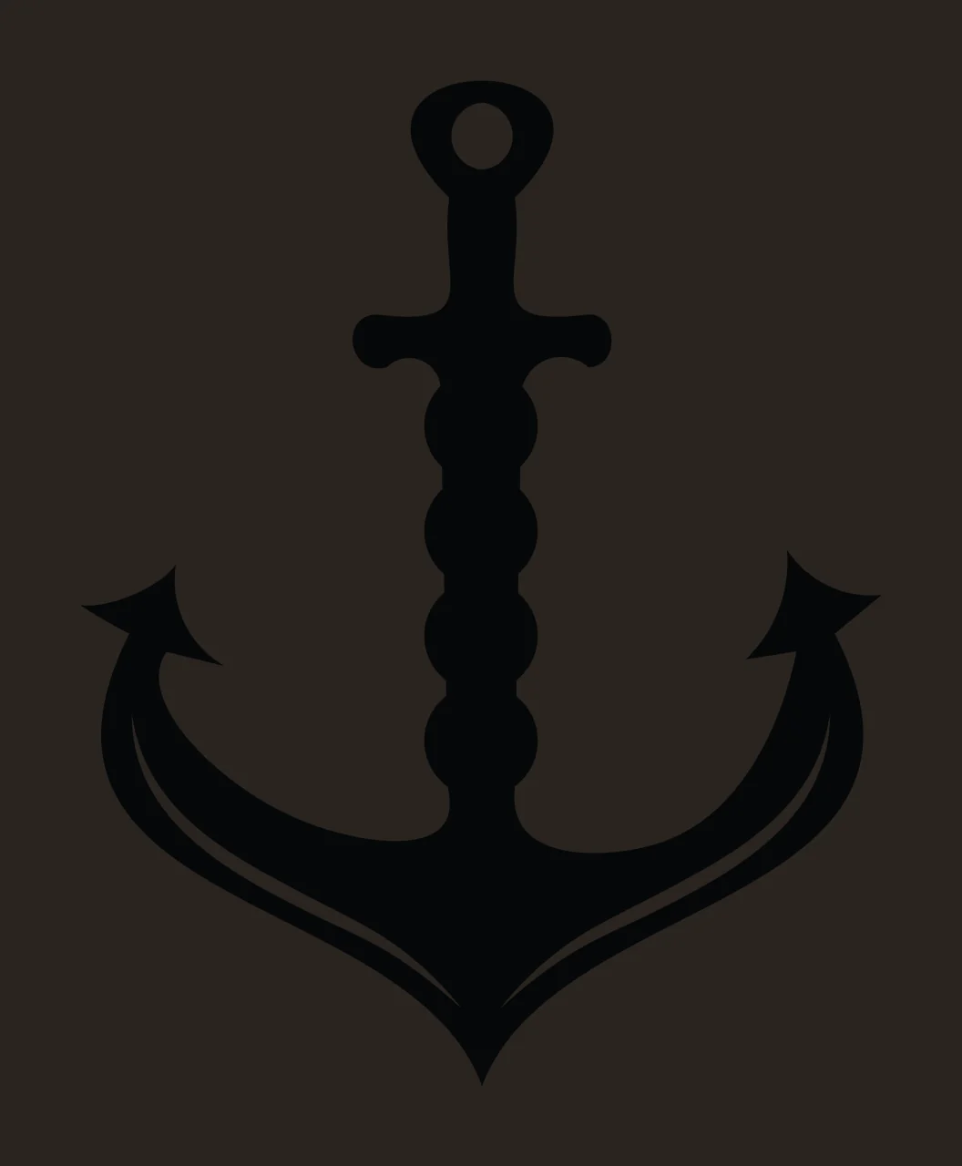 Anchor Stationary With Silhouette And Icon In Black contrast preview thumbnail