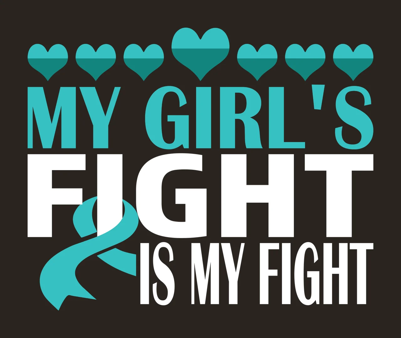 Ovarian Cancer awareness ribbon survivor hope support Variation contrast preview thumbnail