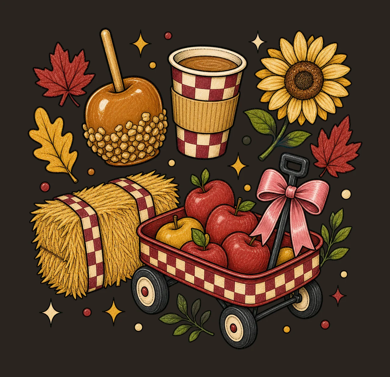 fall festival 02 preppy checker sublimation instant shirt contrast preview thumbnail