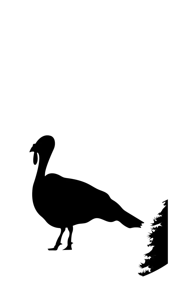 Can Glass Wrap Turkey Silhouette With Pine Tree