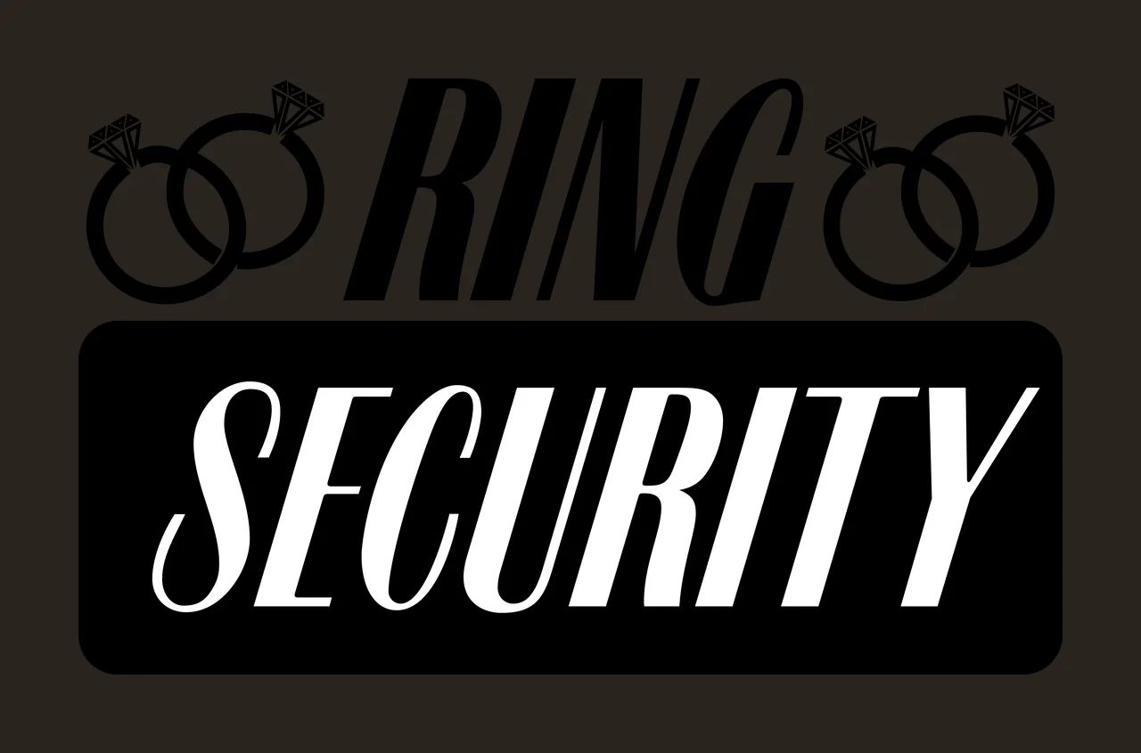 Ring Security Text With Wedding Rings diamonds bold typography contrast preview thumbnail
