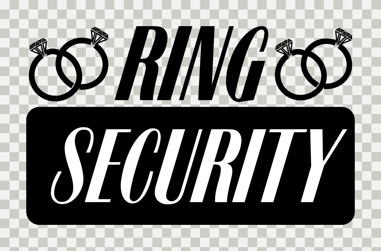 Ring Security Text With Wedding Rings diamonds bold typography transparency and detail preview thumbnail