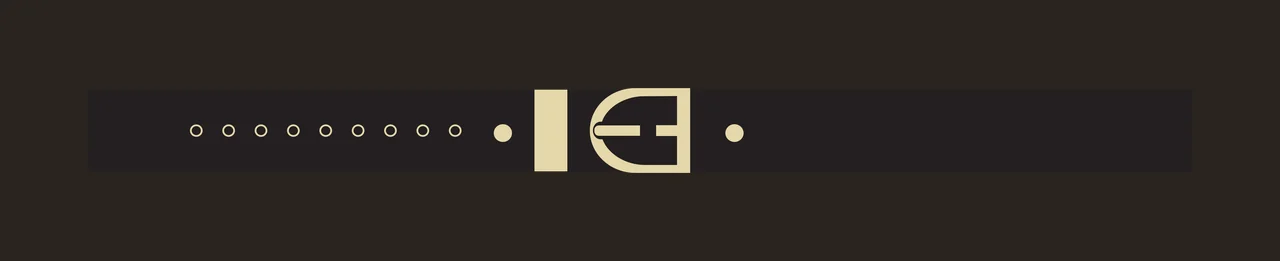 Solid Black Horizontal Bar With A Central Rectangular belt contrast preview thumbnail