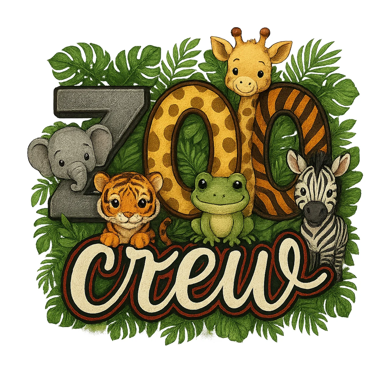 Zoo Crew Safari Animals Jungle Trip Shirt Design Sublimation