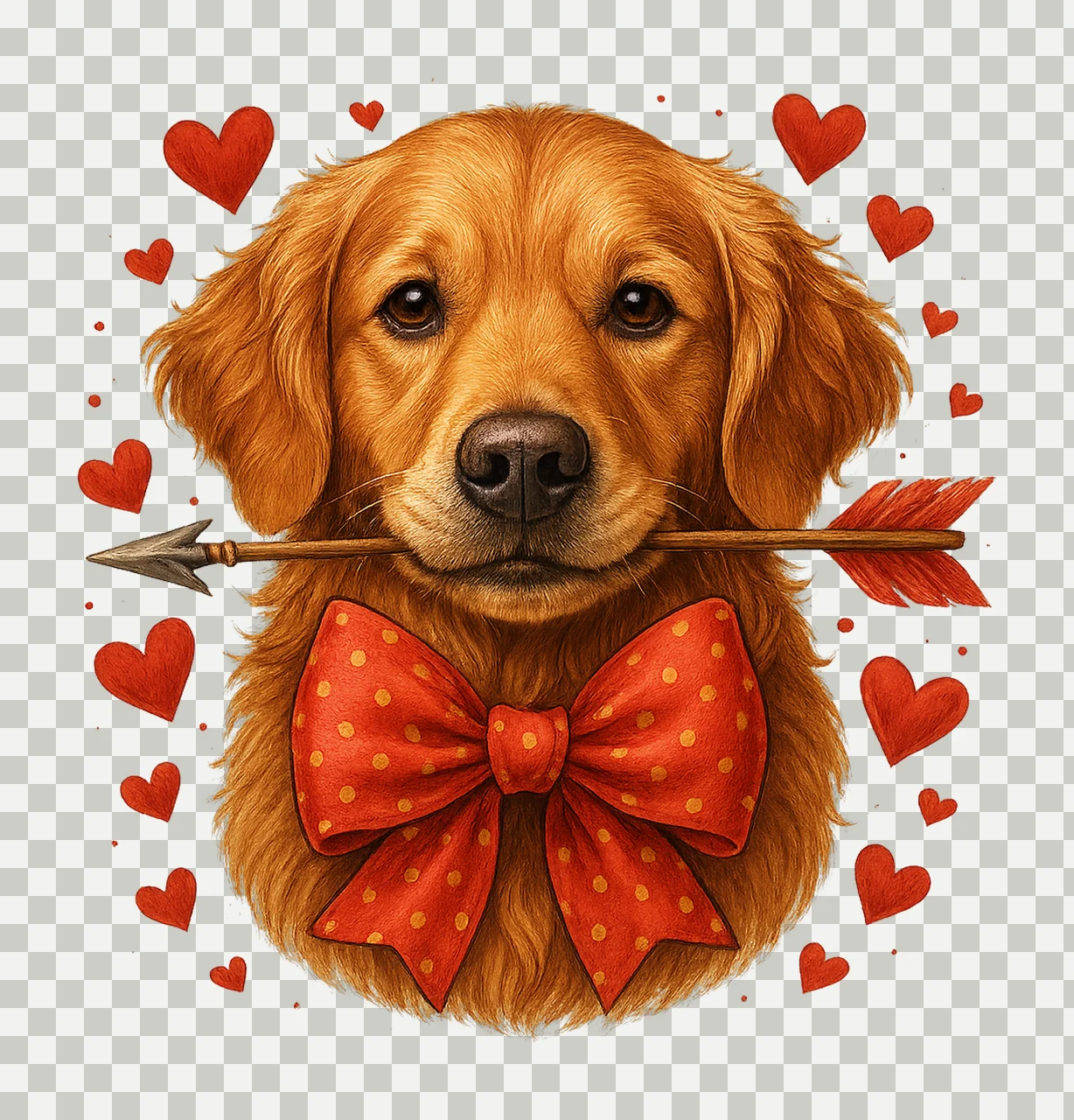 Highland Cow Valentine Coquette Retro Valentine Heart Love transparency and detail preview thumbnail