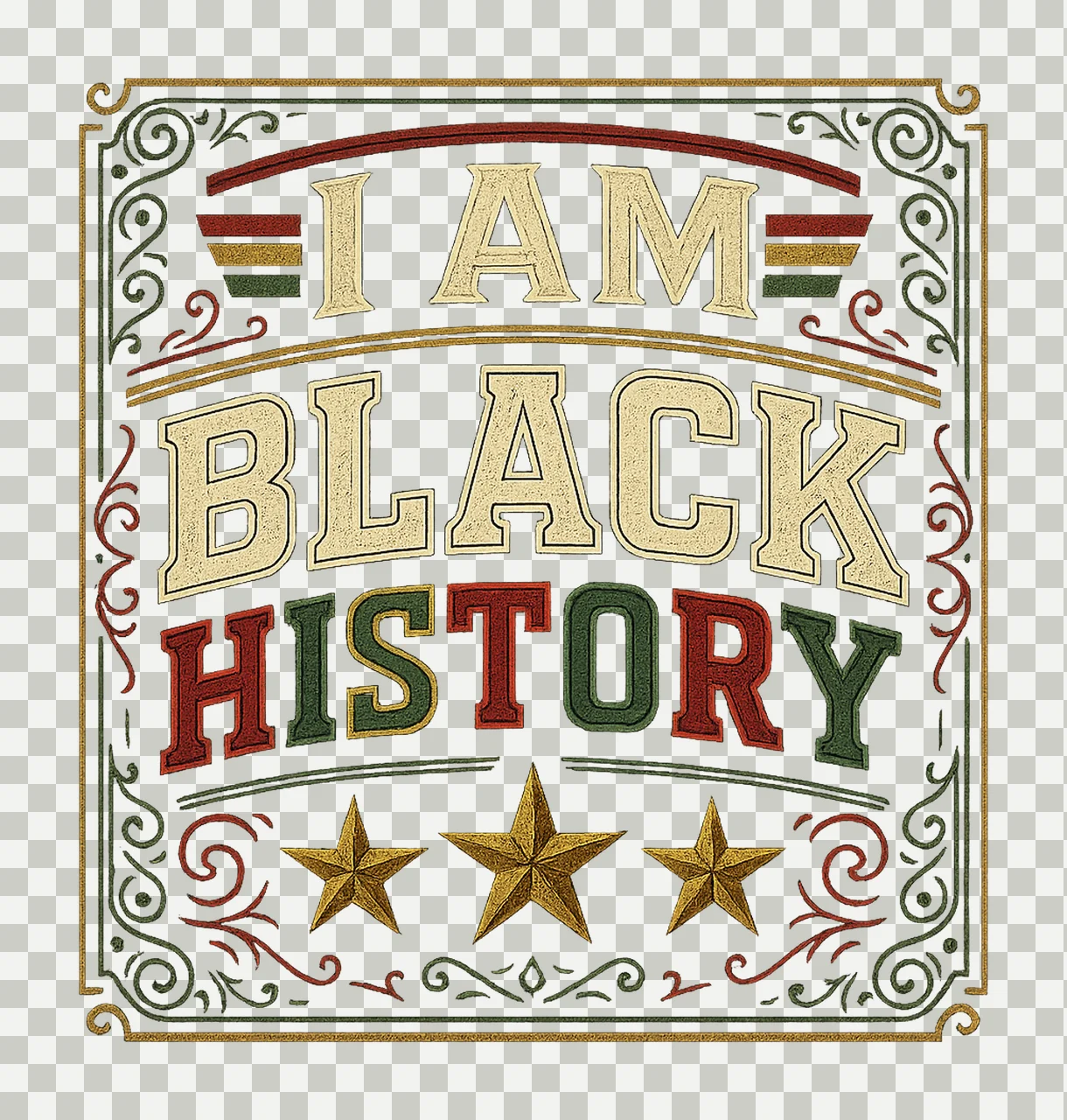 Am Black History Black History Month Design Culture Vibes transparency and detail preview thumbnail