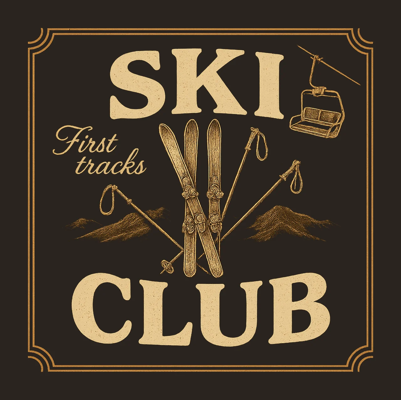 Ski Club Winter Holiday Shirt Retro Winter Design Skiing contrast preview thumbnail