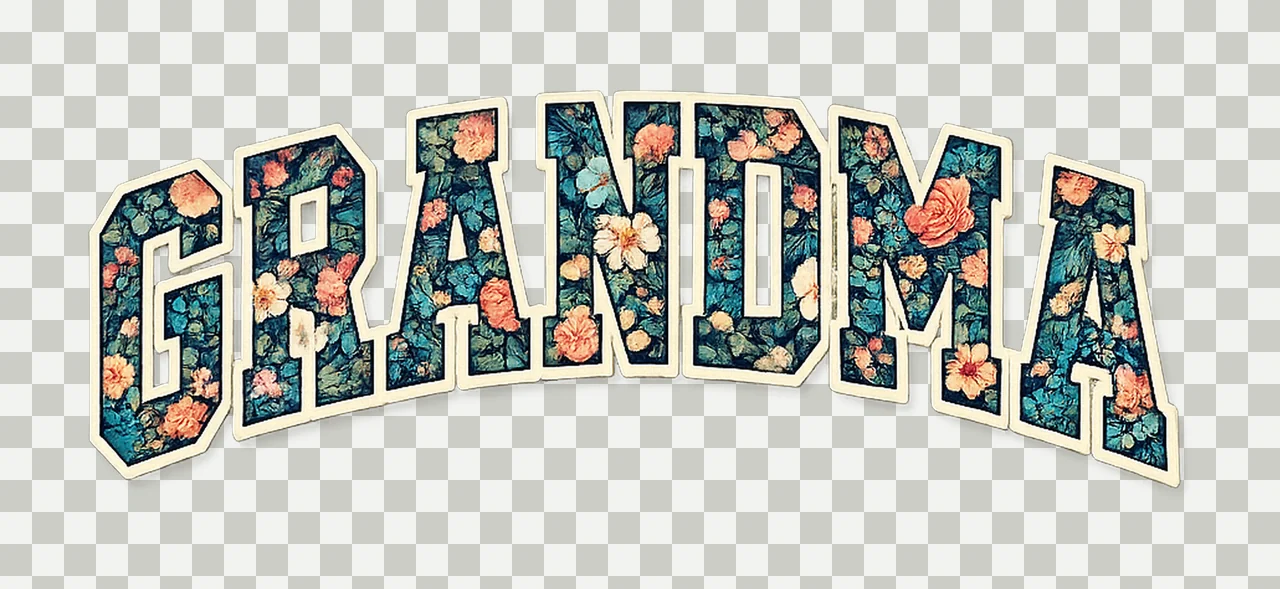 Floral Grandma Groovy Grandma Flower Design Sublimation transparency and detail preview thumbnail