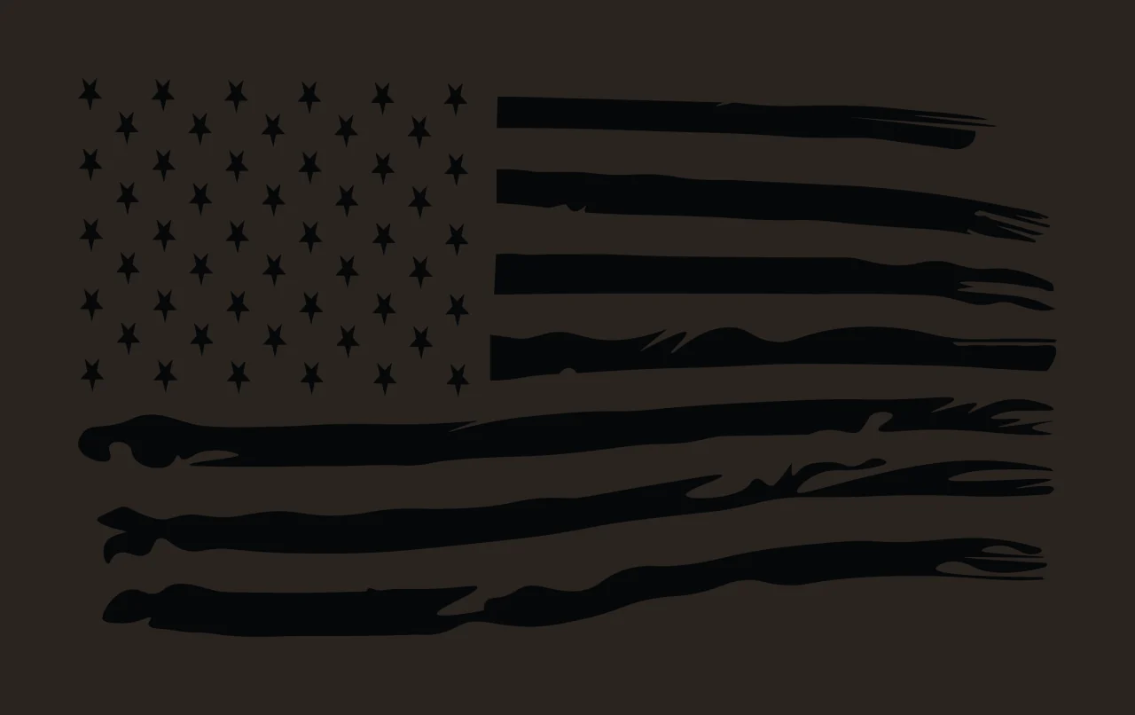 Flag Stars Distressed American Silhouette Design waving stripes contrast preview thumbnail