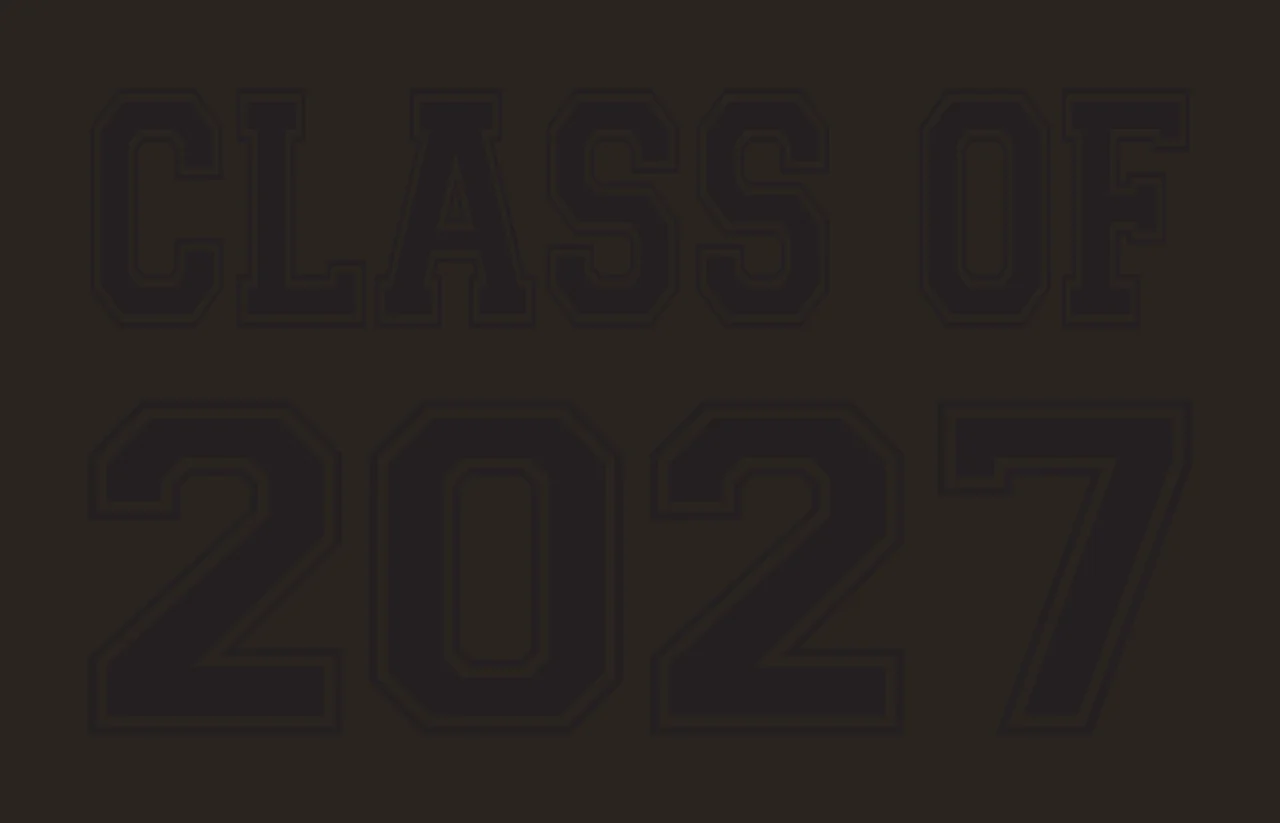 CLASS OF 2027 Typography Design in black and white contrast preview thumbnail