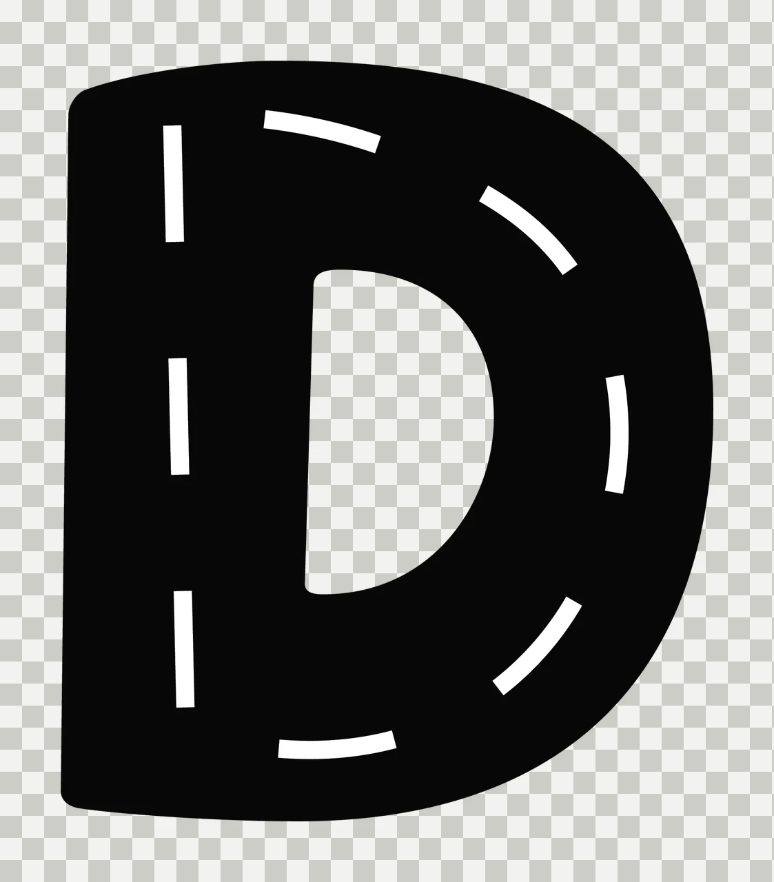 Race Track Font Character 22 racing checkered flag speedway transparency and detail preview thumbnail