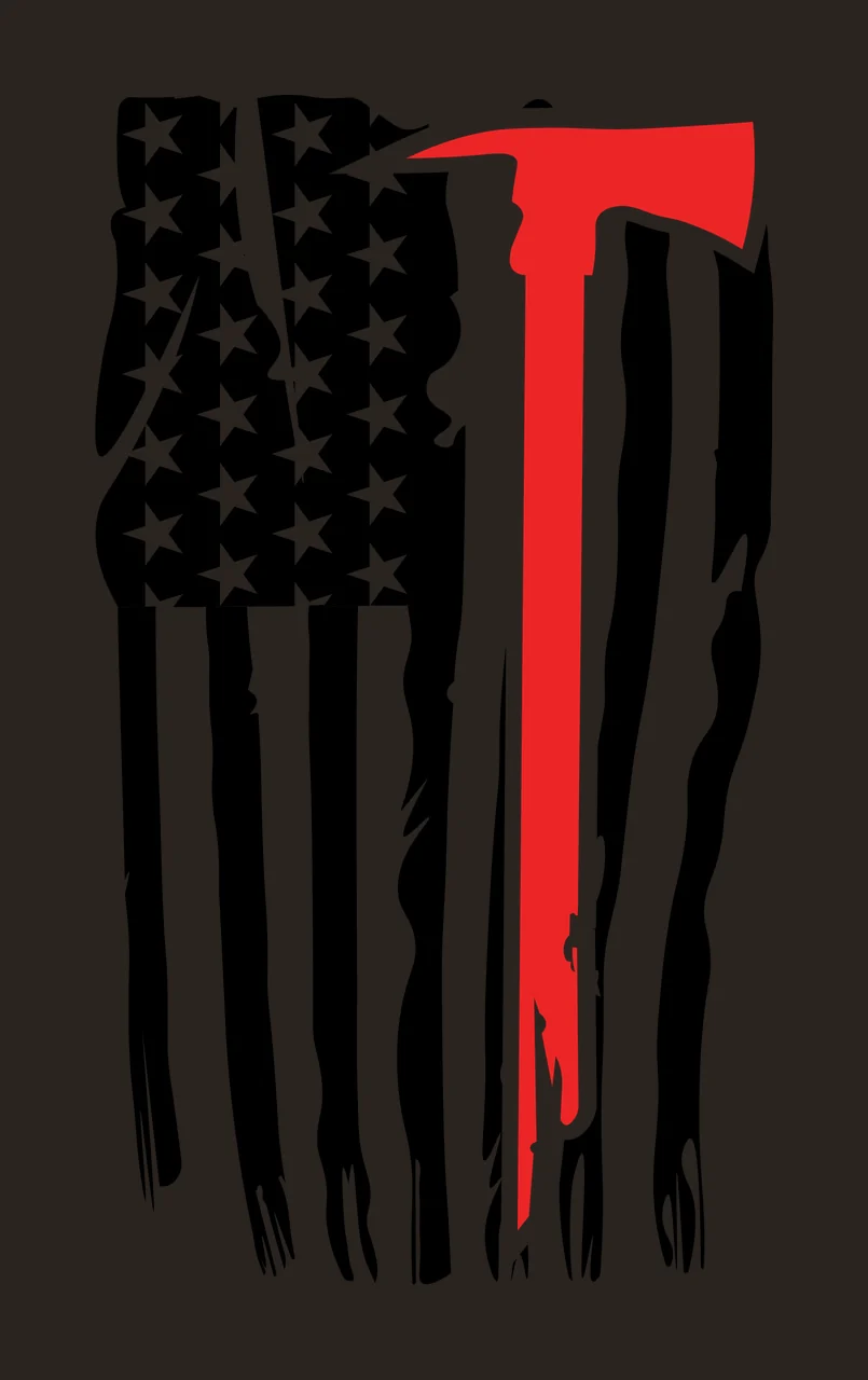 Flag American With Axe Graphic stripes stars silhouette black contrast preview thumbnail