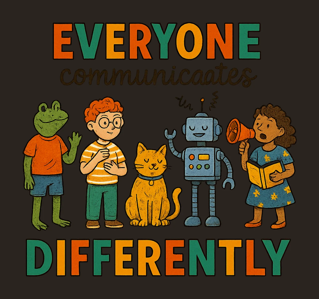 Everyone Communicates Differently Children Book Autism contrast preview thumbnail