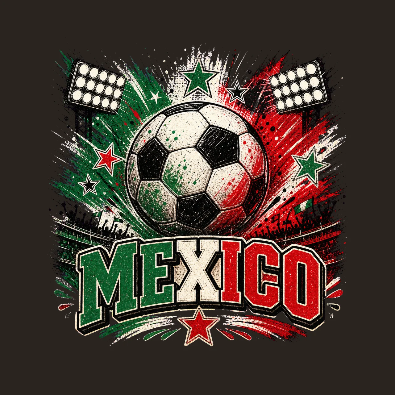 Mexico Soccer Retro Fan sublimation instant Variation C contrast preview thumbnail