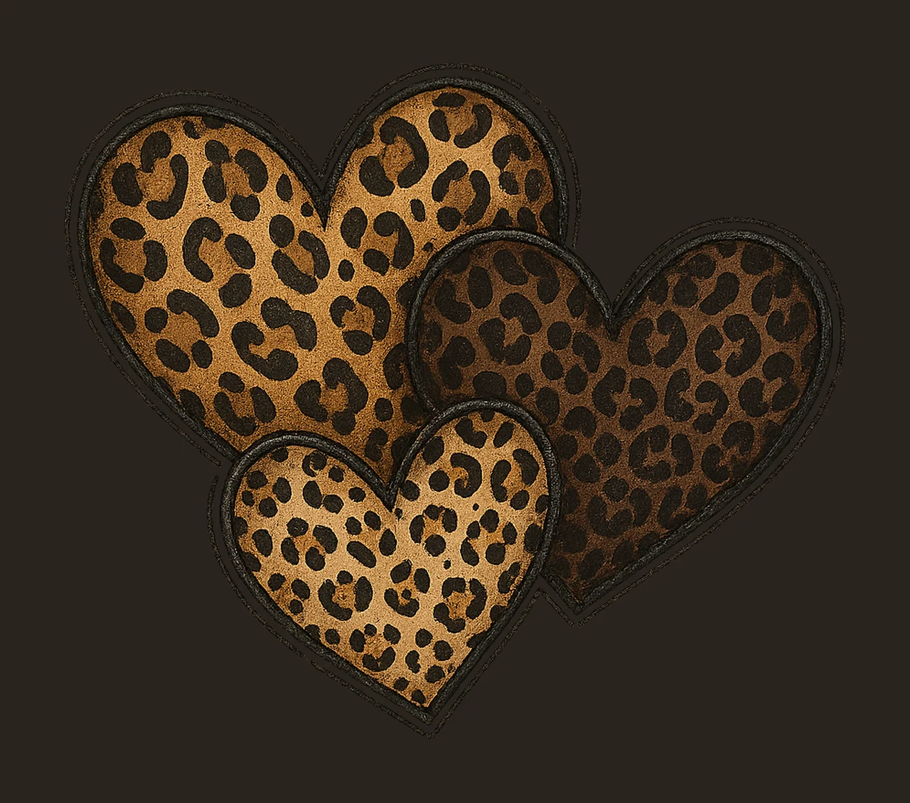 Three heart image valentine leopard design sublimation contrast preview thumbnail
