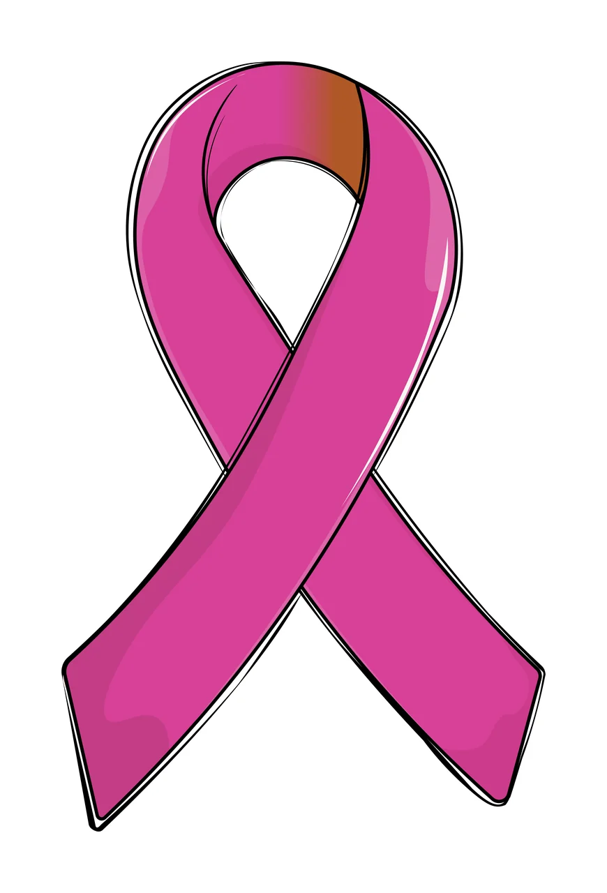 Ribbon Black Awareness Minimalist Design looped outline plain