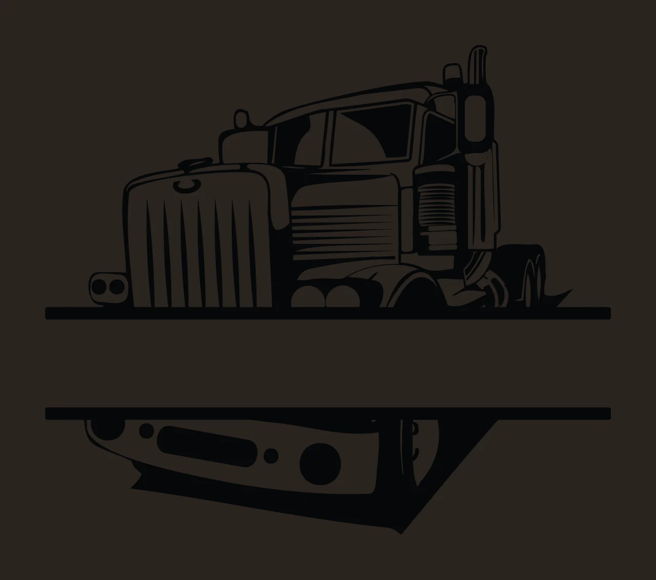 Semi Truck Monogram Character 04 pickup vehicle monster Variation contrast preview thumbnail
