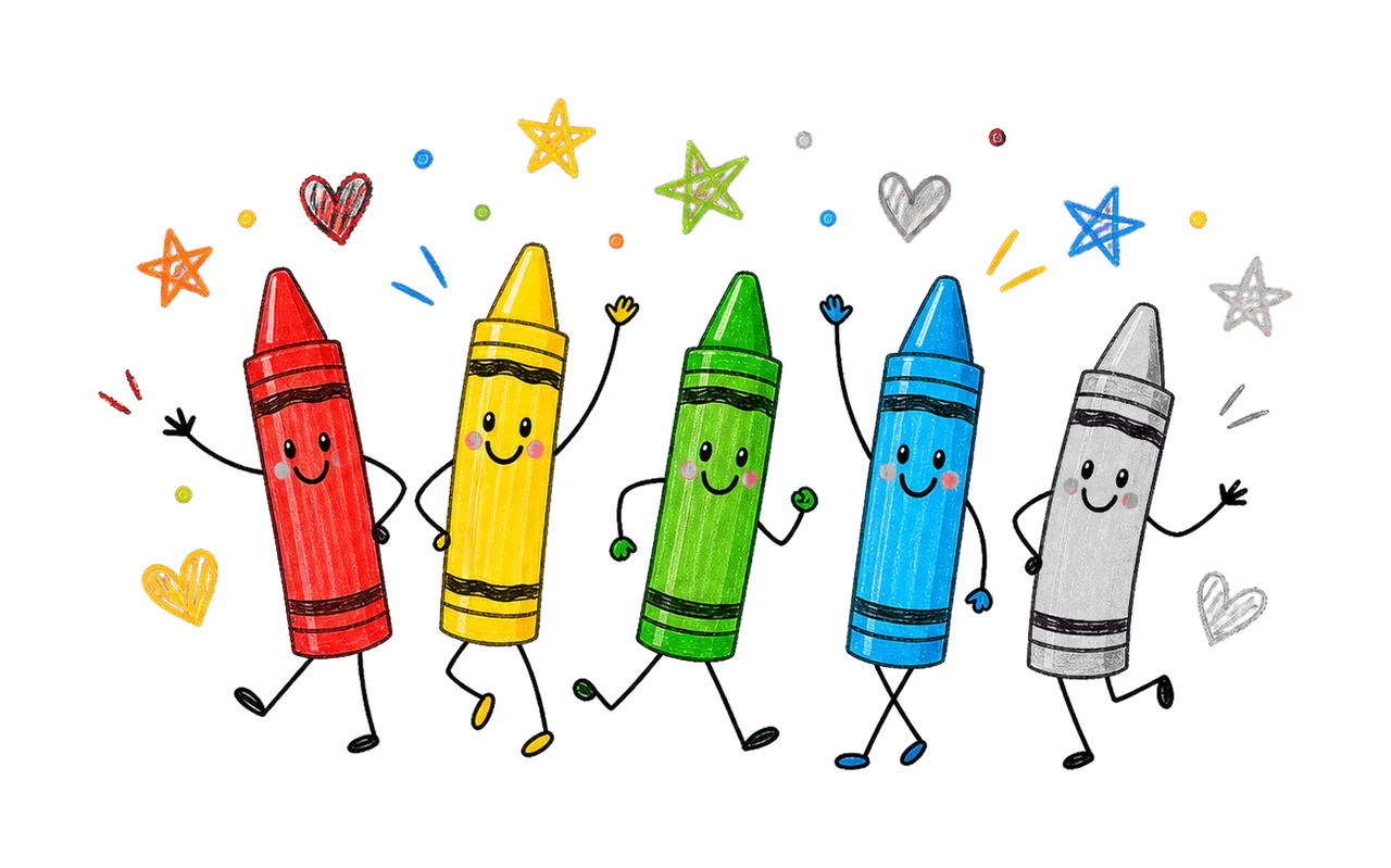 Happy Crayon Doodles Back to School sublimation Variation A
