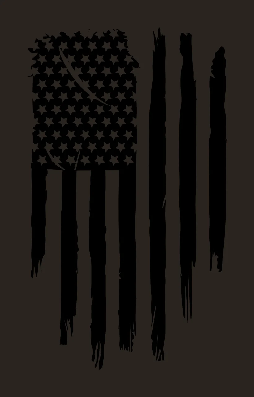 Black Flag Distressed Graphic With Vertical Stripes stars white contrast preview thumbnail