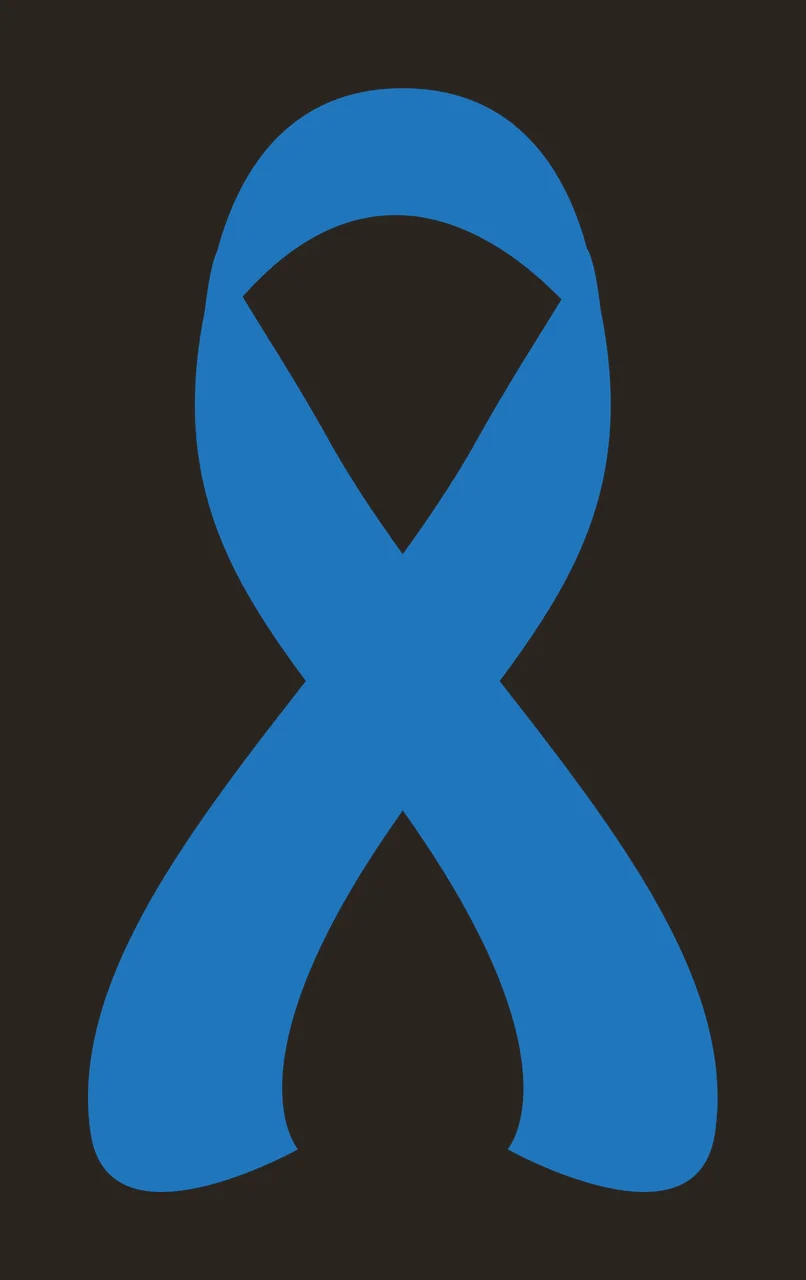 Blue awareness ribbon Illustration in white contrast preview thumbnail
