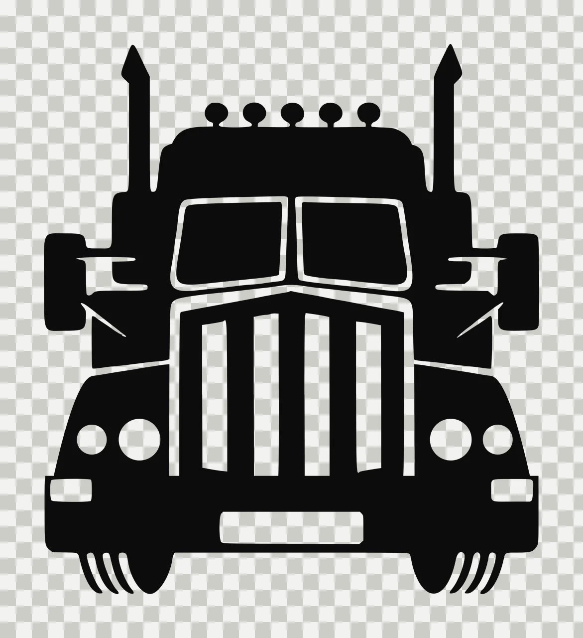 Semi Truck Monogram Character 01 pickup vehicle monster automobile transparency and detail preview thumbnail