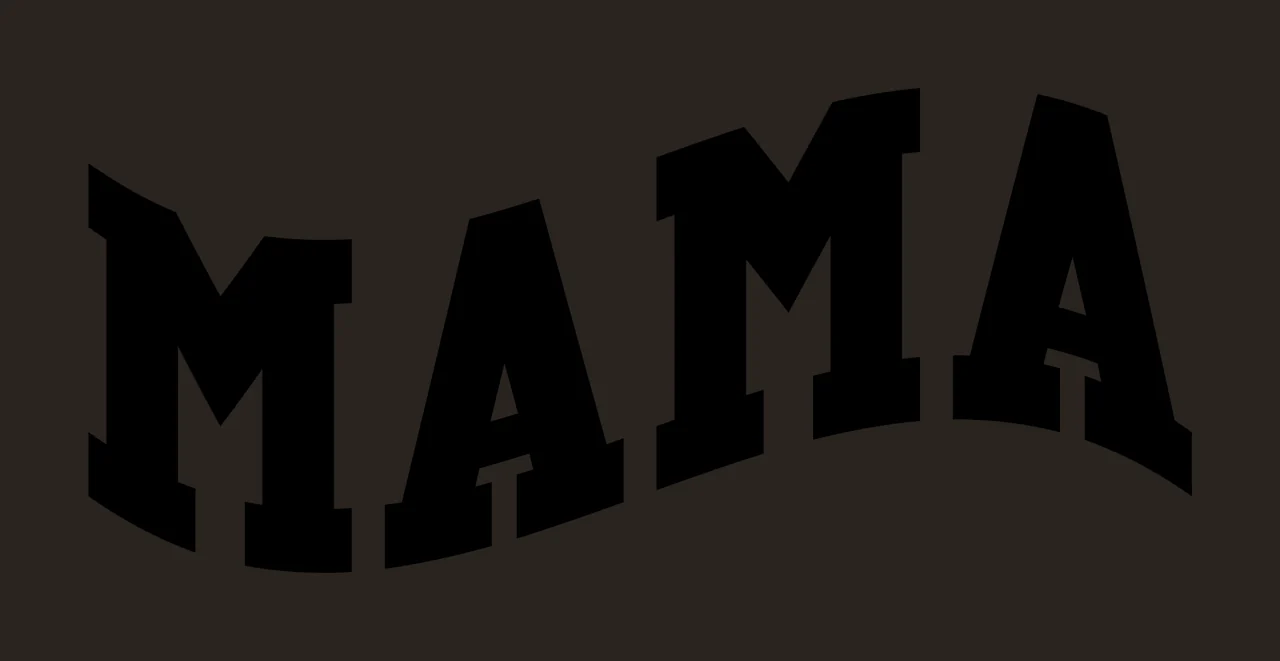 Mama Text With Letters And Wave Effect contrast preview thumbnail