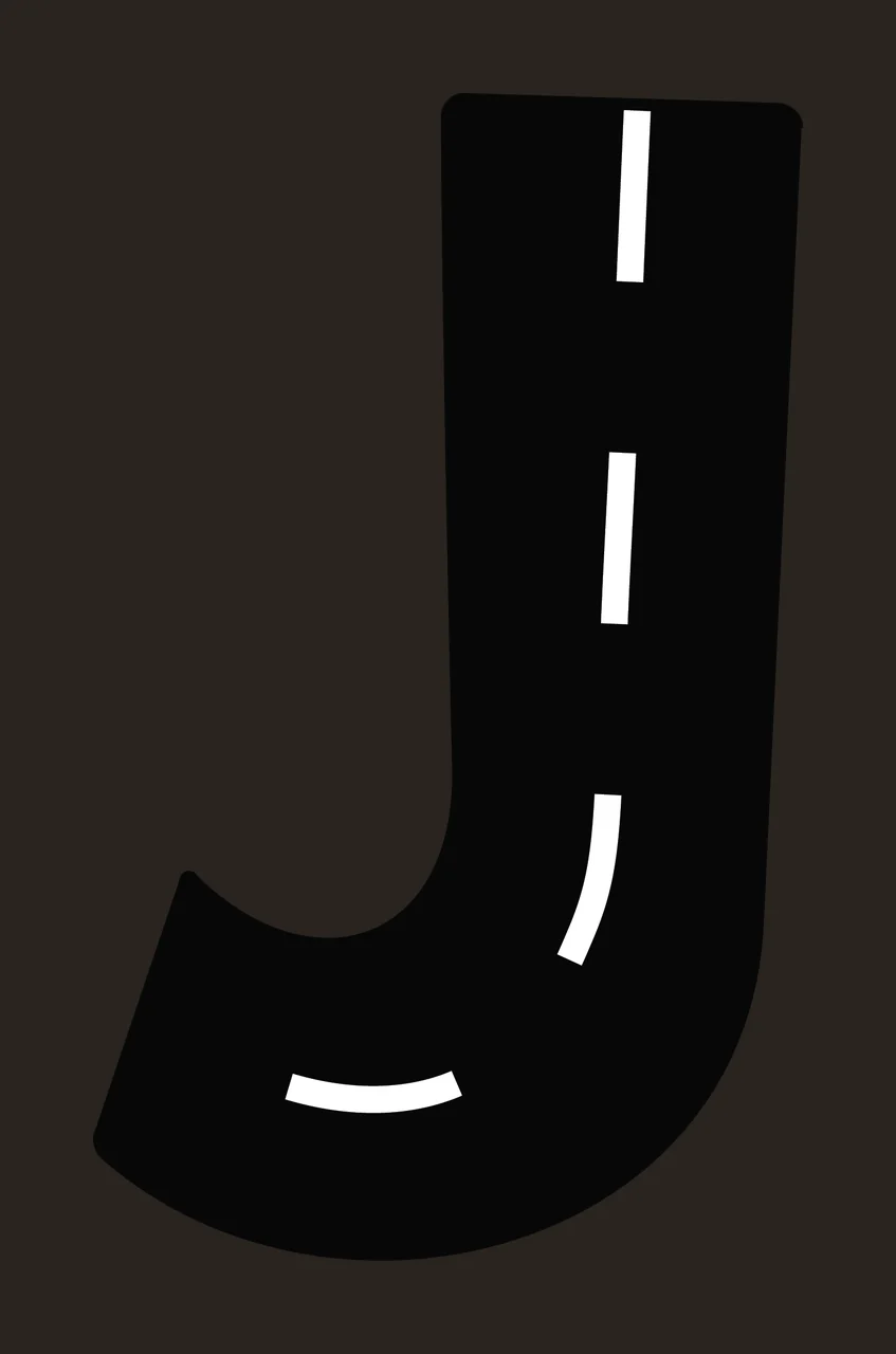 Can Glass Wrap J Letter Mimicking With Road contrast preview thumbnail