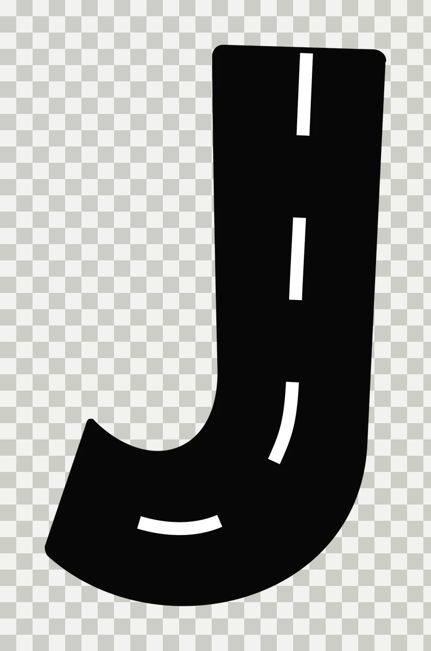 Can Glass Wrap J Letter Mimicking With Road transparency and detail preview thumbnail