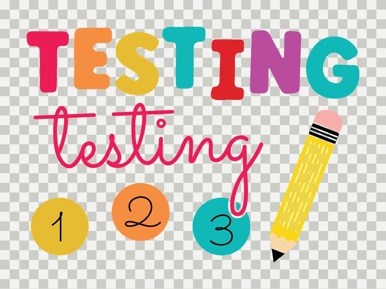 Testing Testing Text With Pencil writing dots typography black transparency and detail preview thumbnail