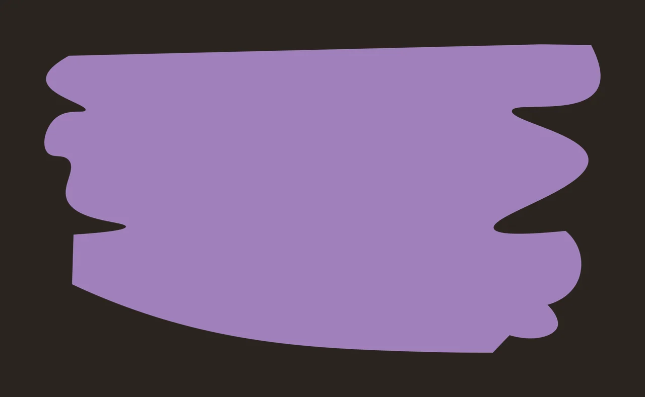 Purple brush stroke Illustration with paint swatch, abstract shape and irregular edge in lavender and white contrast preview thumbnail