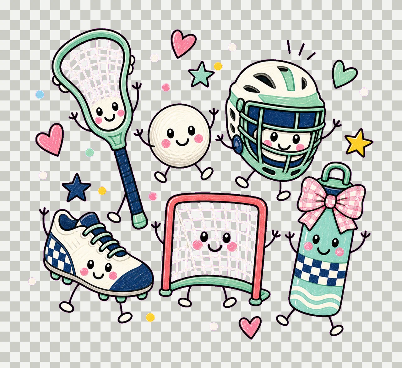 lacrosse 02 preppy checker sublimation instant shirt design transparency and detail preview thumbnail