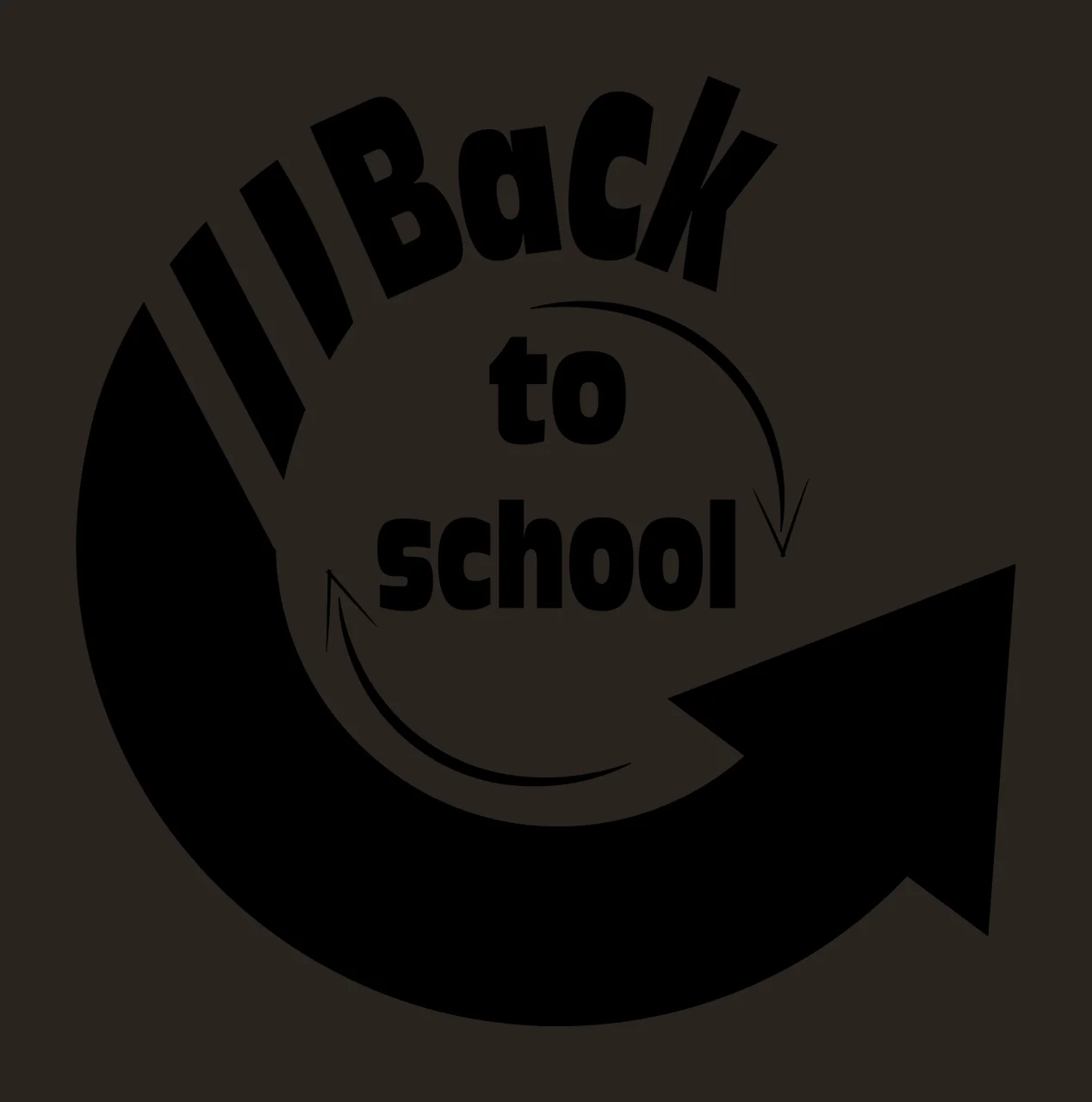 Back To School Circular Arrow Design curving path minimalist logo contrast preview thumbnail