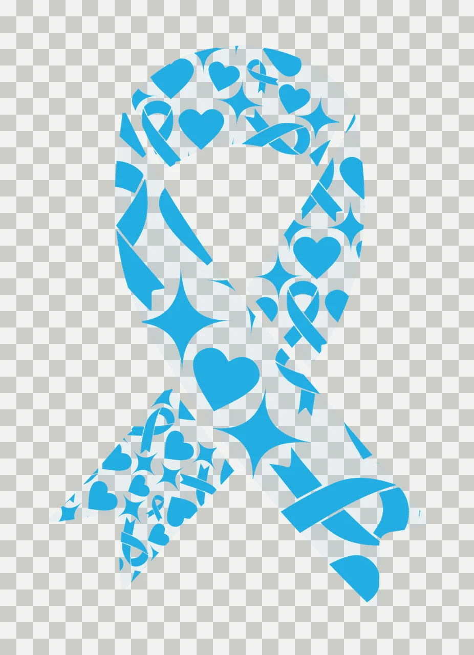 Ribbon Awareness In Black Silhouette folded white symbol icon transparency and detail preview thumbnail
