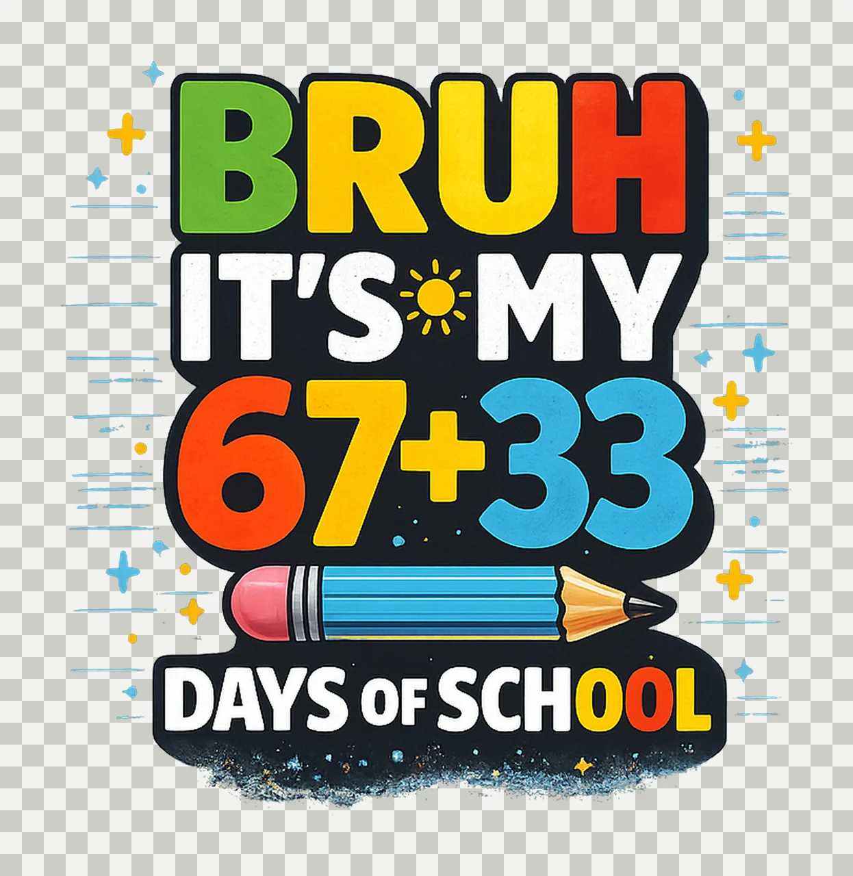 100th Day of School Funny Teacher Design Math Humor Shirt transparency and detail preview thumbnail
