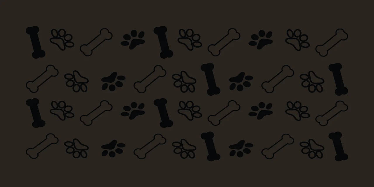 Can Glass Wrap Paw Prints And Bones Pattern repeating print contrast preview thumbnail