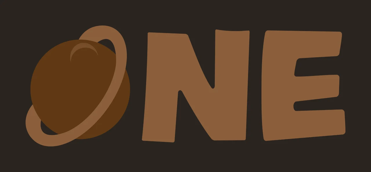 One Graphic Text With Orbital Ring circle silhouette black contrast preview thumbnail