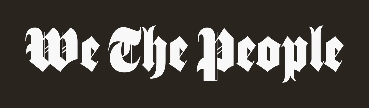 We The People Black Text In Classic Old english font white contrast preview thumbnail