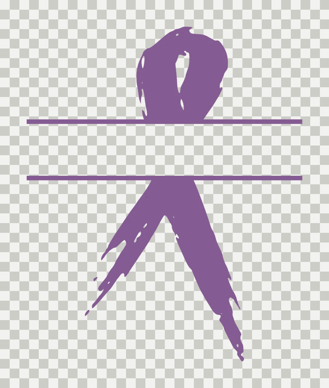 Awareness Black Ribbon With A Horizontal White Cutout brush stroke transparency and detail preview thumbnail