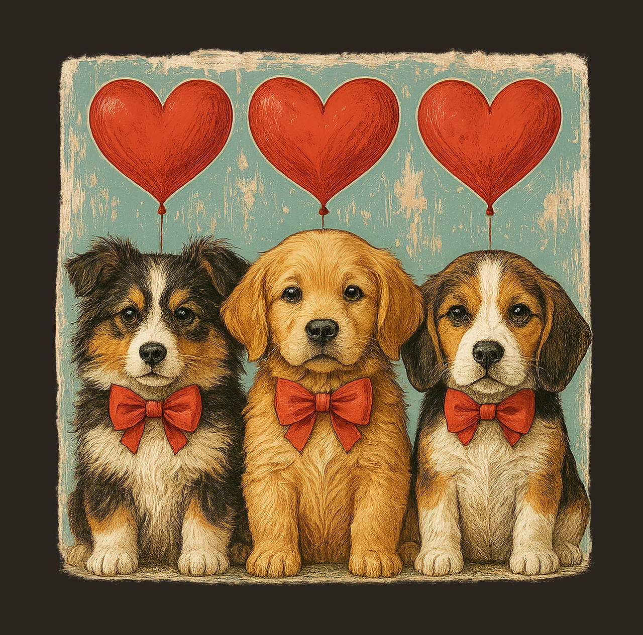 Retro cat Valentines day Cute Cat Lover Sublimation Heart contrast preview thumbnail