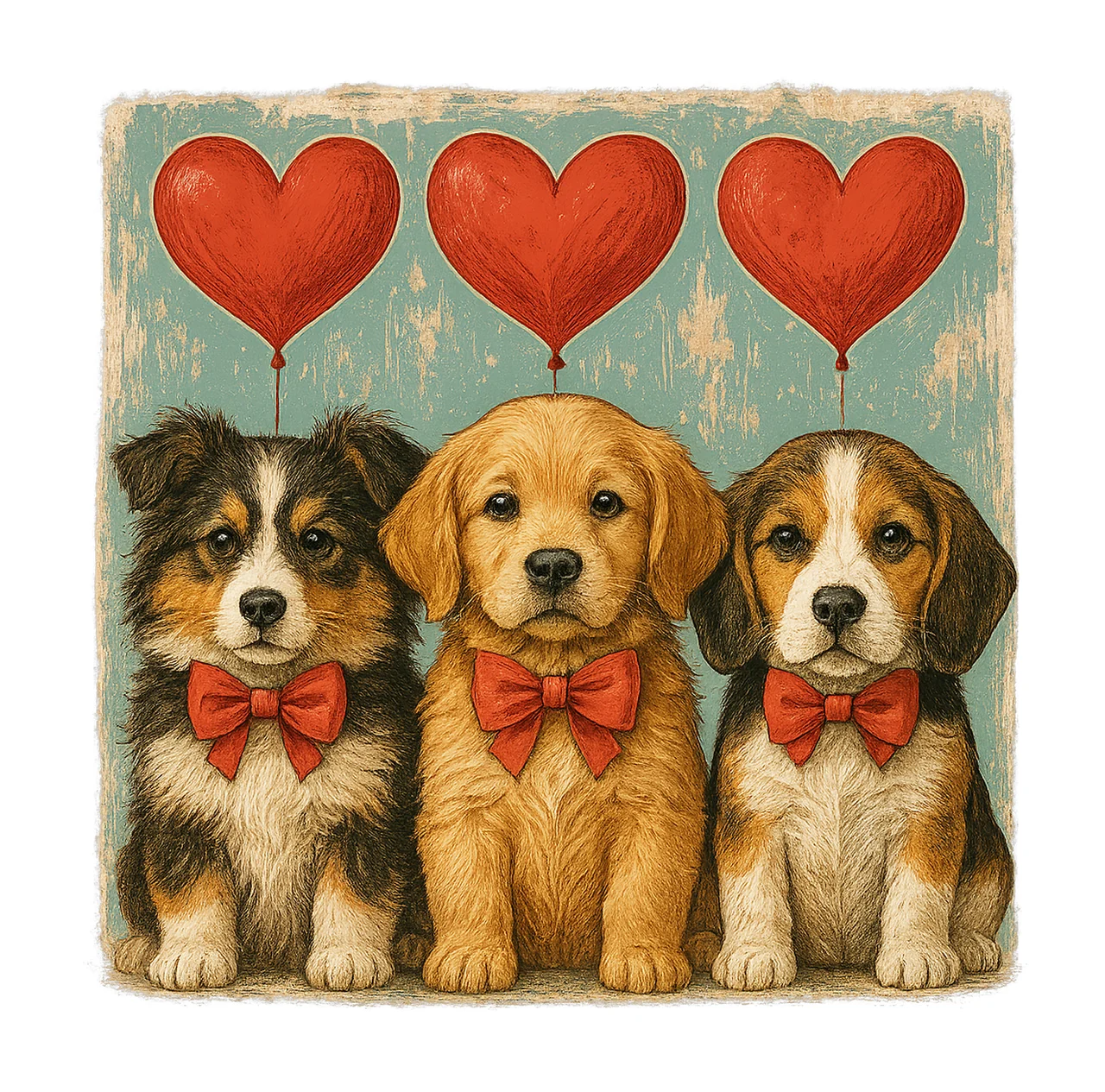 Retro cat Valentines day Cute Cat Lover Sublimation Heart
