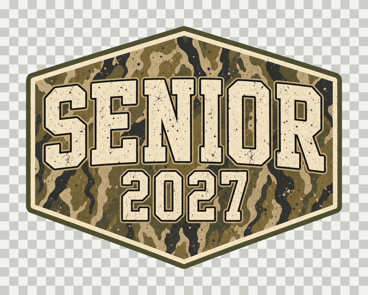 Senior 2027 Camo Graduation sublimation instant Variation C transparency and detail preview thumbnail