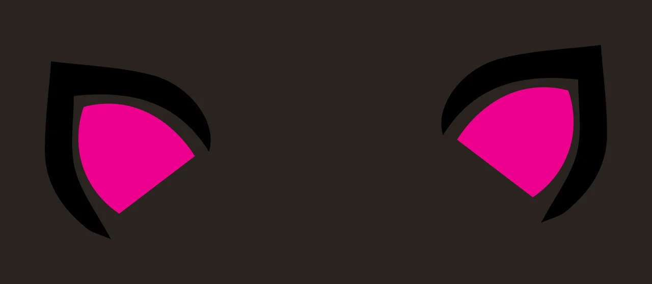 Two Symmetric Curved Ear Shapes abstract black curves geometry contrast preview thumbnail