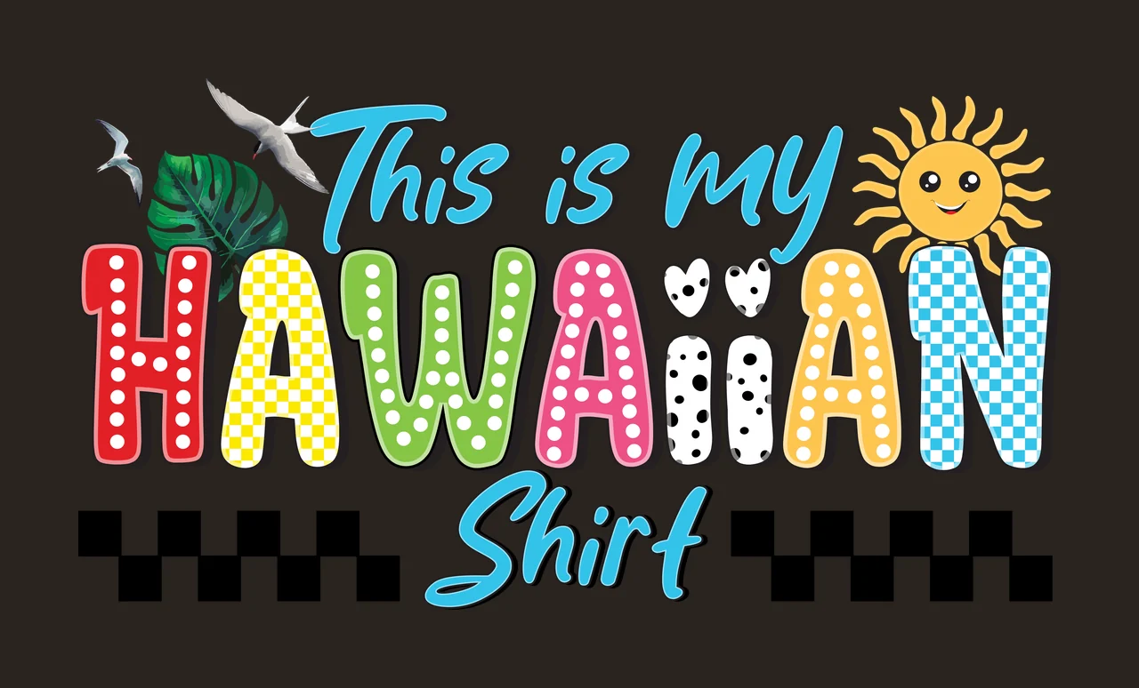Hawaiian Shirt scalable logo design icon contrast preview thumbnail