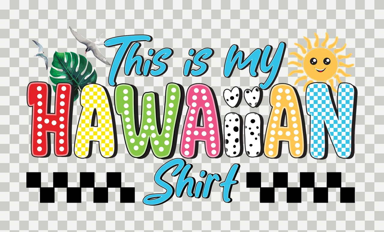 Hawaiian Shirt scalable logo design icon transparency and detail preview thumbnail