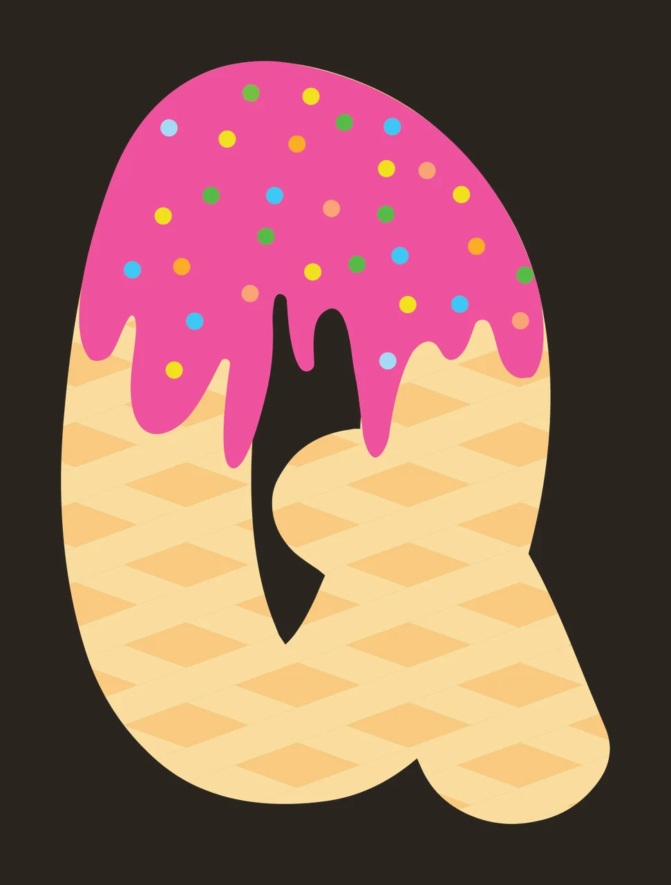 Ice Cream Font Character 07 scalable logo design icon contrast preview thumbnail