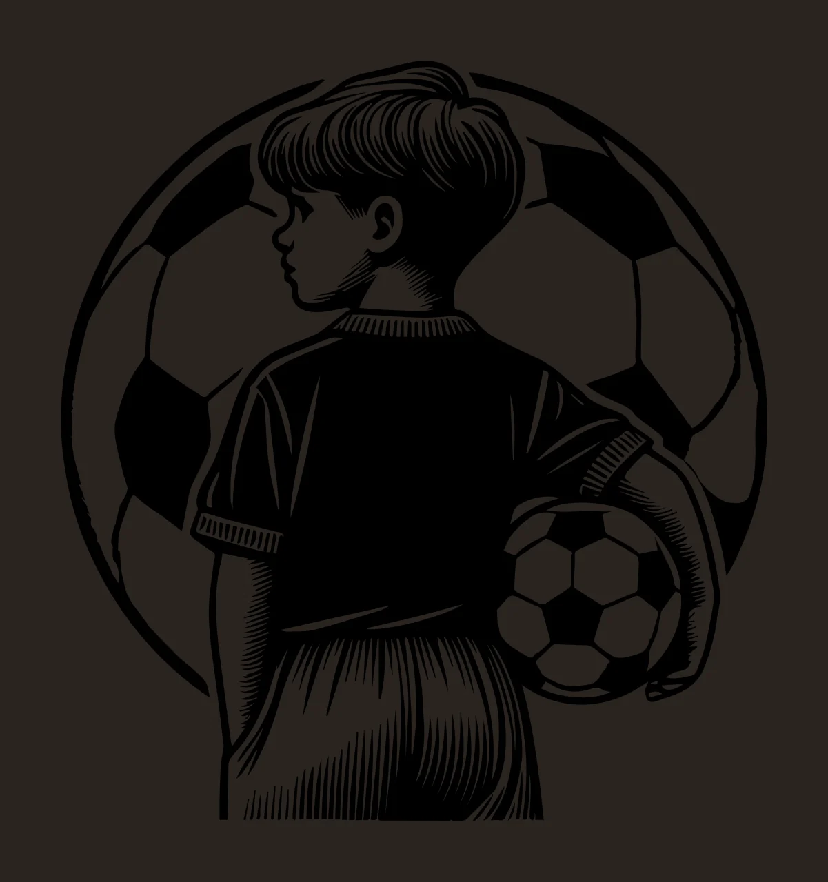Soccer Ball Player Holding Portrait Silhouette person black contrast preview thumbnail