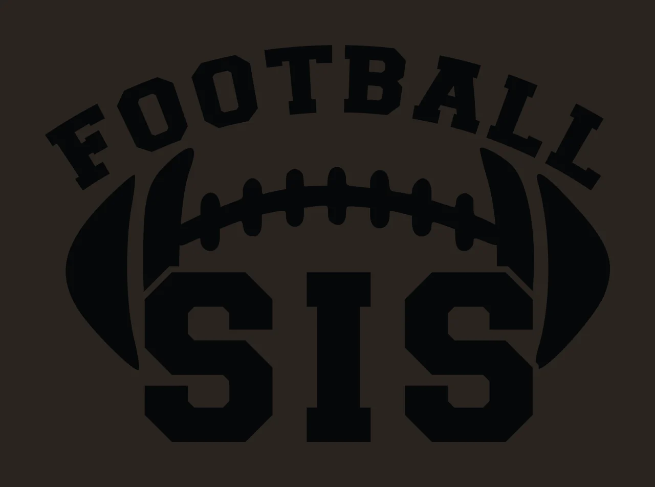 Football Sis And The Word In Bold Black typographic white sports contrast preview thumbnail