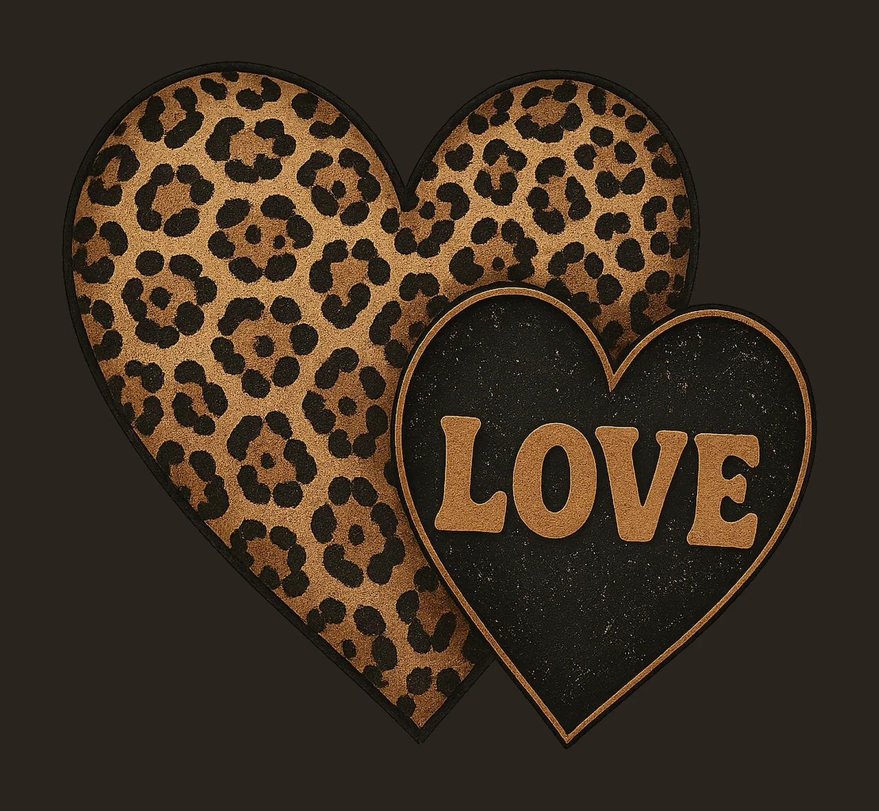 Leopard Heart Distressed Valentines Design Love Artwork contrast preview thumbnail
